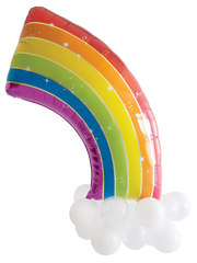 Jumbo Rainbow with Accent Latex Clouds Balloon Kit S5203 - Pretty Day
