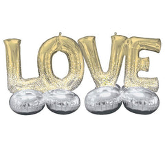 "Love" Phrase Airloonz Foil Mylar Air Jumbo Balloon Kit S1189 - Pretty Day