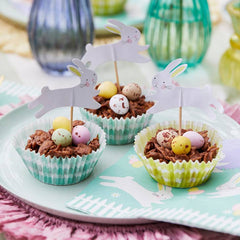 Easter Cupcake Liners & Bunny Cake Toppers M0082 - Pretty Day