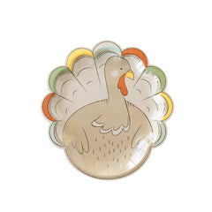 Occasions By Shakira - Harvest Turkey Shaped Paper Plate-8pk. - Pretty Day