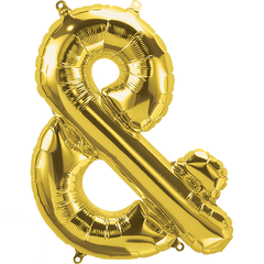 Small 16" Ampersand Symbol Balloon Gold - Pretty Day