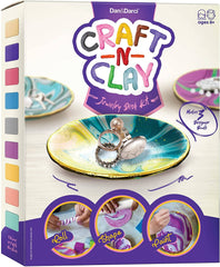 Craft 'n Clay - Jewelry Dish Making Kit for Kids - Pretty Day