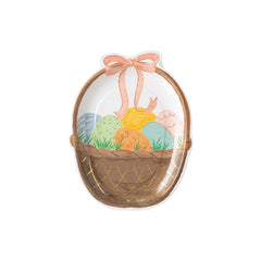 Easter Basket Shaped Party Plate - Pretty Day