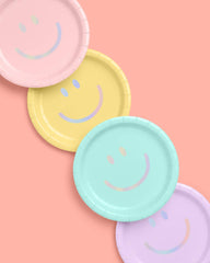 Smiley Plates - 24 paper plates - Pretty Day