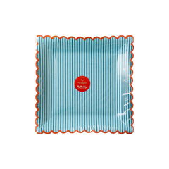 SSP946 - Occasions by Shakira - Red with Blue Stripe Plate - Pretty Day