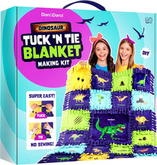 Dinosaur Tuck N' Tie Fleece Blanket Kit - DIY Crafts for Kid - Pretty Day
