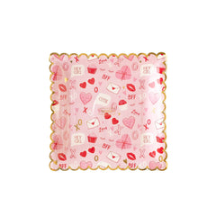 My Mind’s Eye - GAL1040 - Valentine Scatter Square Paper Plate - Pretty Day