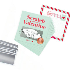 Inklings Paperie - 18pk Scratch-off Valentines - Mint - Pretty Day