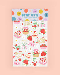 Petit Fetti - Strawberry Sweet Fruit Birthday Party Tattoos, Summer Picnic - Pretty Day