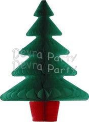 Honeycomb Christmas Tree Green And Red S6142 - Pretty Day