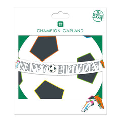 Talking Tables - Soccer 'Happy Birthday' Garland - 10ft - Pretty Day