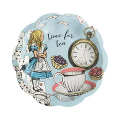 Alice in Wonderland Small Scalloped Plate - 12 Pack - Pretty Day