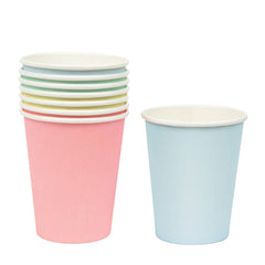 Eco-Friendly Pastel Paper Cups - 8 Pack S1151 S1152 - Pretty Day