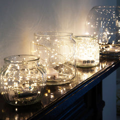 White Bead String Lights for Christmas - 10ft M0052 - Pretty Day