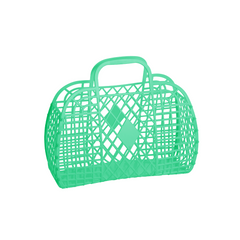 Sun Jellies Retro Basket Small- Light Green - Pretty Day