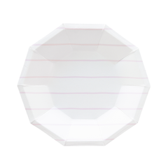 Frenchie Striped Lilac Plates Large-8pk. S8112 - Pretty Day