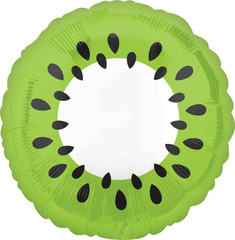 18" Round Green Kiwi Slice Foil Balloon S4042 - Pretty Day