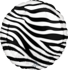 Zebra Animal Print Round Standard Size Foil Balloon S1172 - Pretty Day