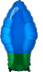 Blue Christmas Light Bulb Foil Balloon S3141 - Pretty Day