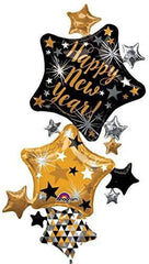 Happy New Year Star Stacker Jumbo Balloon S4030 - Pretty Day