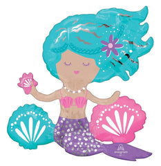 Mermaid Air Fill Only Foil Balloon Decoration S5123 - Pretty Day