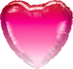 Standard Pink Ombre Heart Shaped Foil Balloon S4171 - Pretty Day