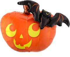 3D Halloween Pumpkin Jack-o-lantern Jumbo Foil Balloon S4046 - Pretty Day