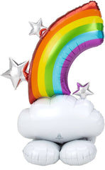 Air Filled Stand Up Jumbo Rainbow Cloud and Star Airloonz S4001 - Pretty Day