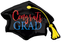 Congrats Grad 2021 Graduation Cap Jumbo Balloon S3092 - Pretty Day