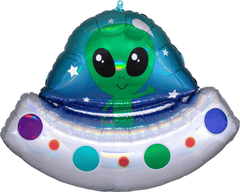 Cute Alien UFO Space Jumbo Foil Space Balloon S4027 - Pretty Day