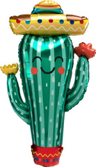 Cute Smiley Cactus Jumbo Foil Balloon S1031 - Pretty Day
