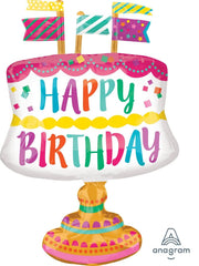 Happy Birthday Jumbo Foil Balloon S4002 - Pretty Day