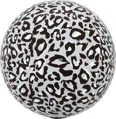 Snow Leopard Print Round Foil Balloon Orbz S9009 - Pretty Day