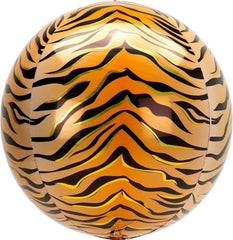 Tiger Print Round Foil Balloon Orbz S4042 - Pretty Day