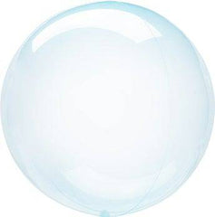 Clear Blue Orb Round Plastic Balloon S3090 - Pretty Day