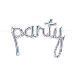 Party Script Phrase Holographic Silver Air Fill Balloon S3102 - Pretty Day