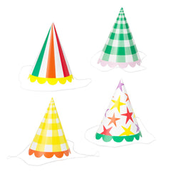 Multi-Colored Mini Party Hats - 8 Pack S51015 S5031 S5035 - Pretty Day
