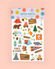 Petit Fetti - Camping Foil Kids Temporary Tattoos, Party Activity, Favors - Pretty Day