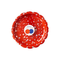 ROC941 - Red/Blue Sparklers Scallop Plate Set - Pretty Day