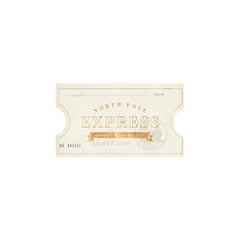 North Pole Express Ticket Shaped Guest Napkin 18pk - Pretty Day