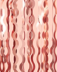 Keep It Wavy Rose Gold Curtain - Pretty Day