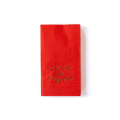 SSP836 - Gold Foiled Stars and Stripes Guest Towel Napkin - Pretty Day