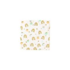 PLTS360D - Foiled Pastel Rainbow Cocktail Napkin - Pretty Day