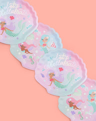 Petit Fetti - Mermaid Paper Foil Plates, Birthday Party Supplies, Décor - Pretty Day