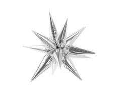 Small Silver Spikey Star Balloon Decoration S2205 - Pretty Day