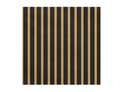 Square Black and Gold Striped Paper Napkins - 20 pk S9351 - Pretty Day