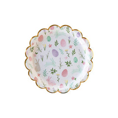Easter Watercolor Scatter Round 9" Plate- 8pk - Pretty Day