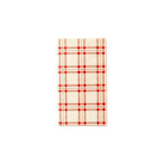 PLTS368C-MME - Red Plaid Paper Dinner Napkin - Pretty Day