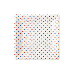 PLTS365F-MME - Square Star Scallop Paper Plate - Pretty Day