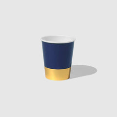 Navy Blue and Gold Dipped Cups (10 Count) S0010 - Pretty Day